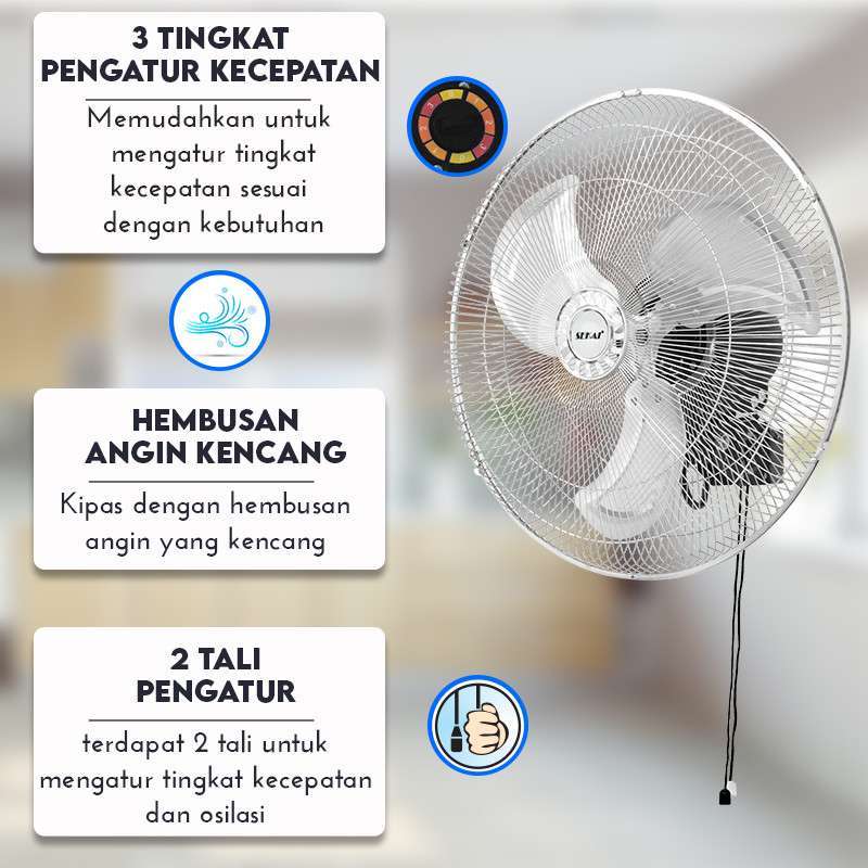 Sekai Kipas Angin Dinding Wall Fan Tornado 18 Inch - HWN 1858 PO | HWN1858PO